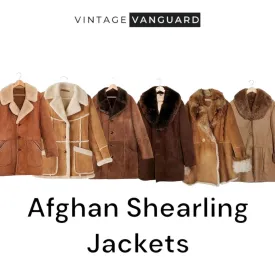 Y2K Afghan Shearling Jackets: 7 Pcs